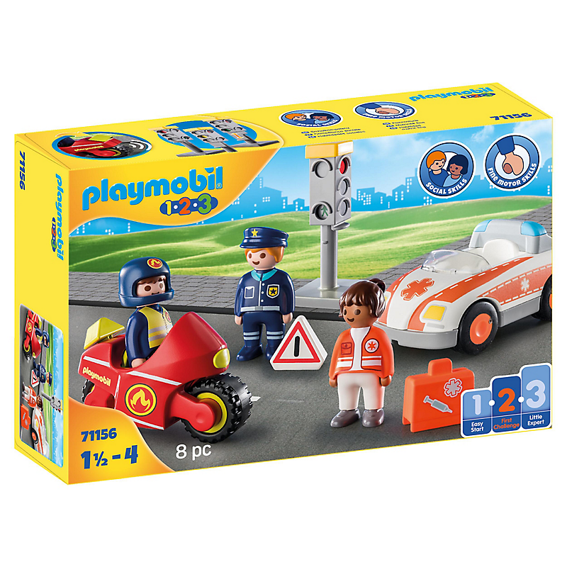 PLAYMOBIL 1.2.3 71156 Héros du quotidien - PLAYMOBIL 1.2.3 - Pour les tout-petits 18-36 mois - Mes p