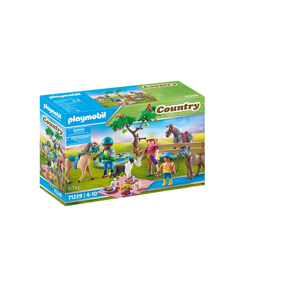 PLAYMOBIL 71239 Cavaliers, chevaux et pique-nique- Country - Le club d'équitation - chevaux Animaux