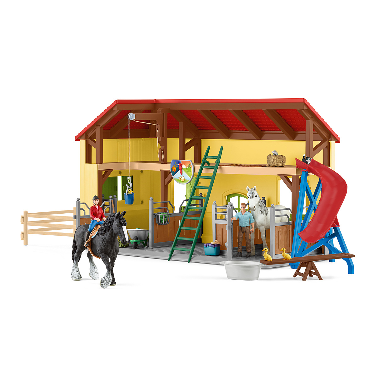 Schleich Bayala Maison-fleur Pailletée Avec Licornes, Lac Et écurie - 42445