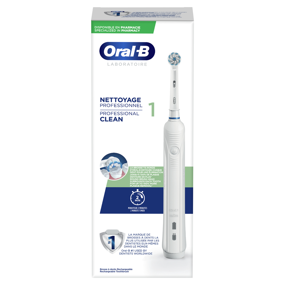 Brosse à dents électrique Nettoyage professionnel pour dents sensibles Oral-B Laboratoire