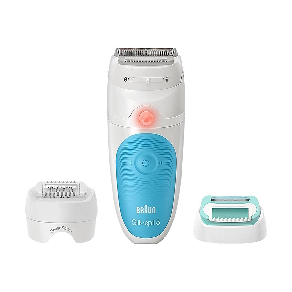 Braun Silk-épil 5-610 Épilateur Électrique Pour Débutantes, Épilation Douce, Blanc/Turquoise