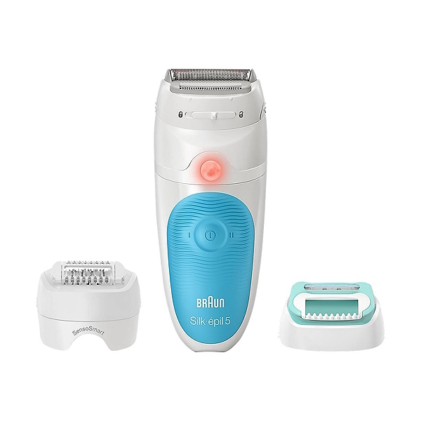 Braun Silk-épil 5-610 Épilateur Électrique Pour Débutantes, Épilation Douce, Blanc/Turquoise
