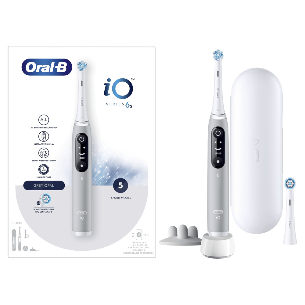 Oral-B iO 6S Brosse À Dents À Électrique Grise connectée Bluetooth