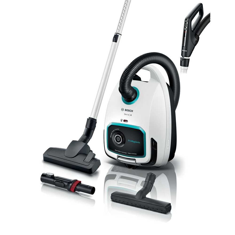 Aspirateur avec sac Bosch ProHygienic Série 6 BGL6HYG1 Blanc