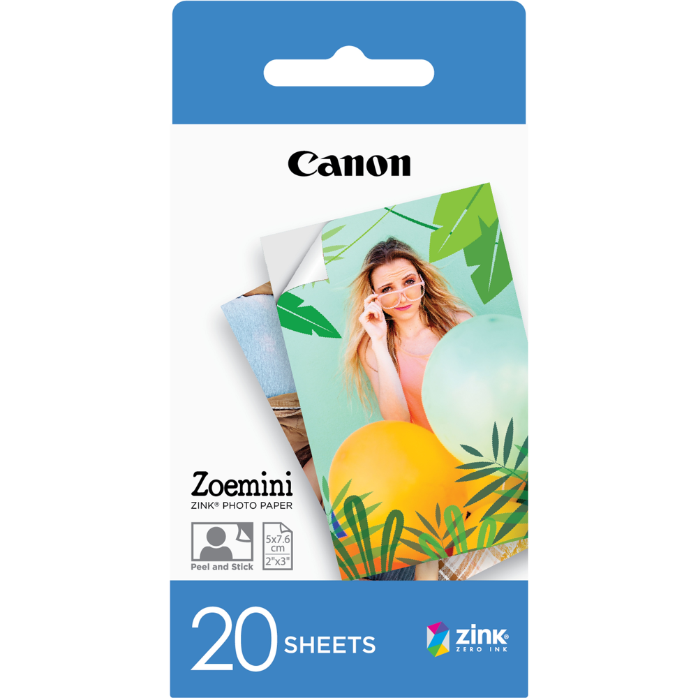 Papier photo Canon Feuilles ZINK x20