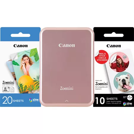 IMPRIMANTE PHOTO ET 10X15 Canon Zoemini Pack rose