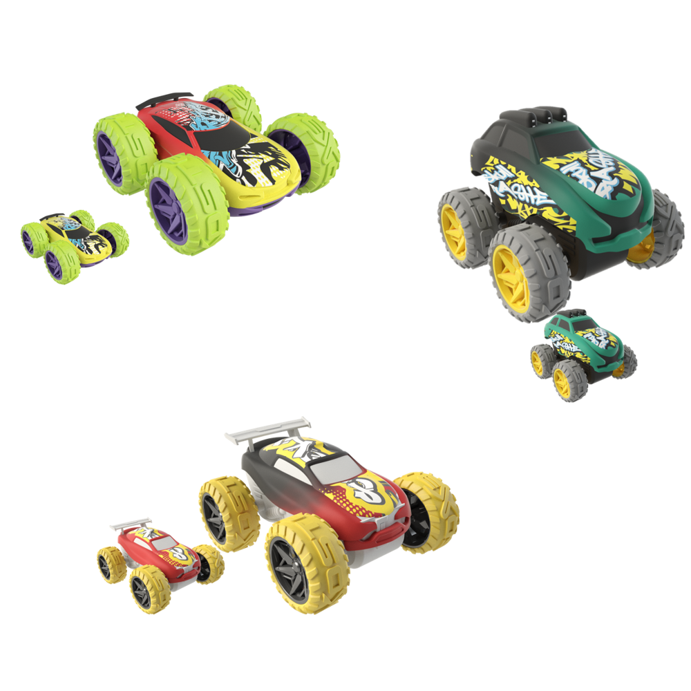 Pack trio multicolore (3 voitures friction)