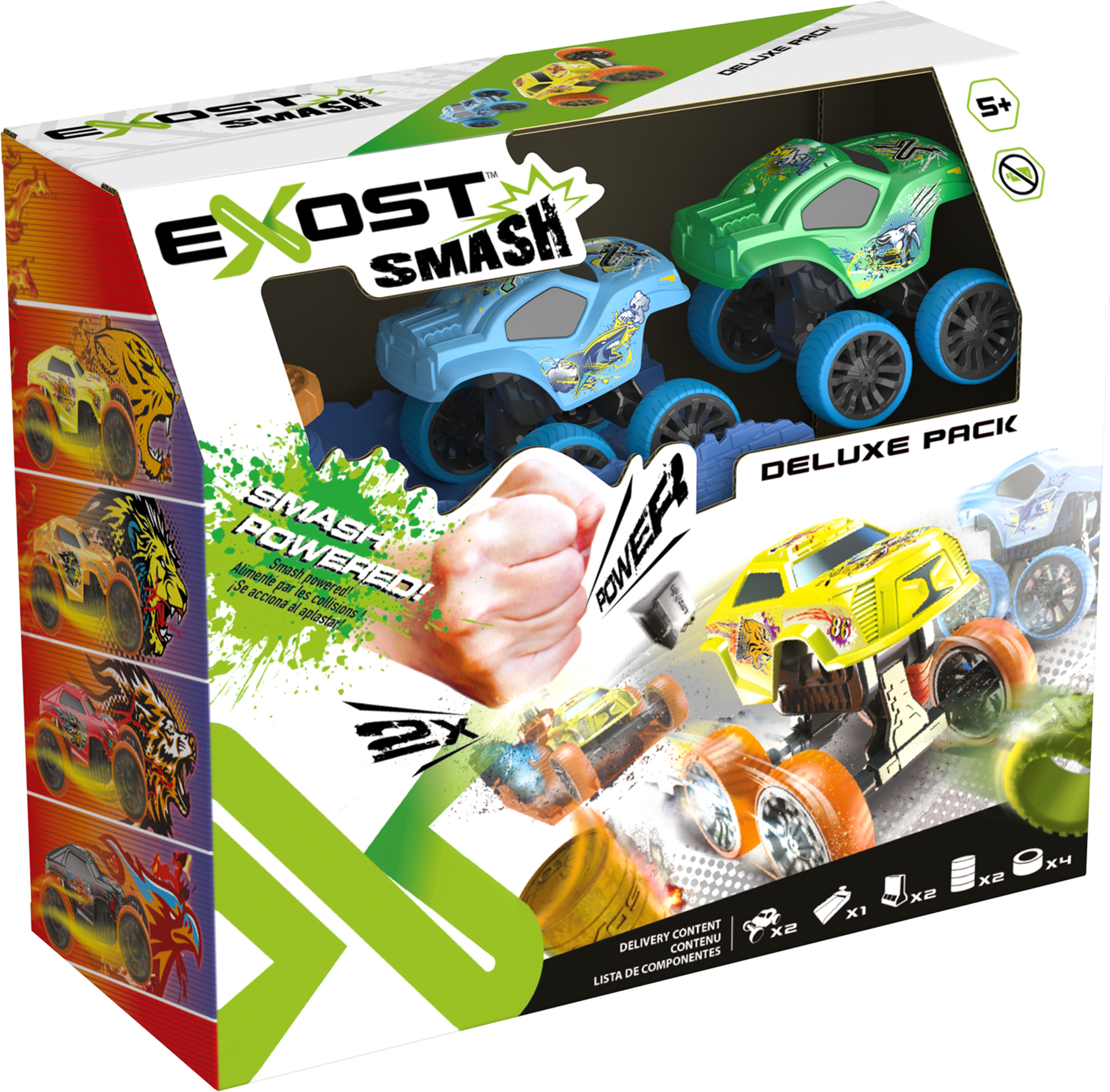 2 petites voitures EXOST Smash&Go + 1 booster + accessoires - Pack Booster Duo
