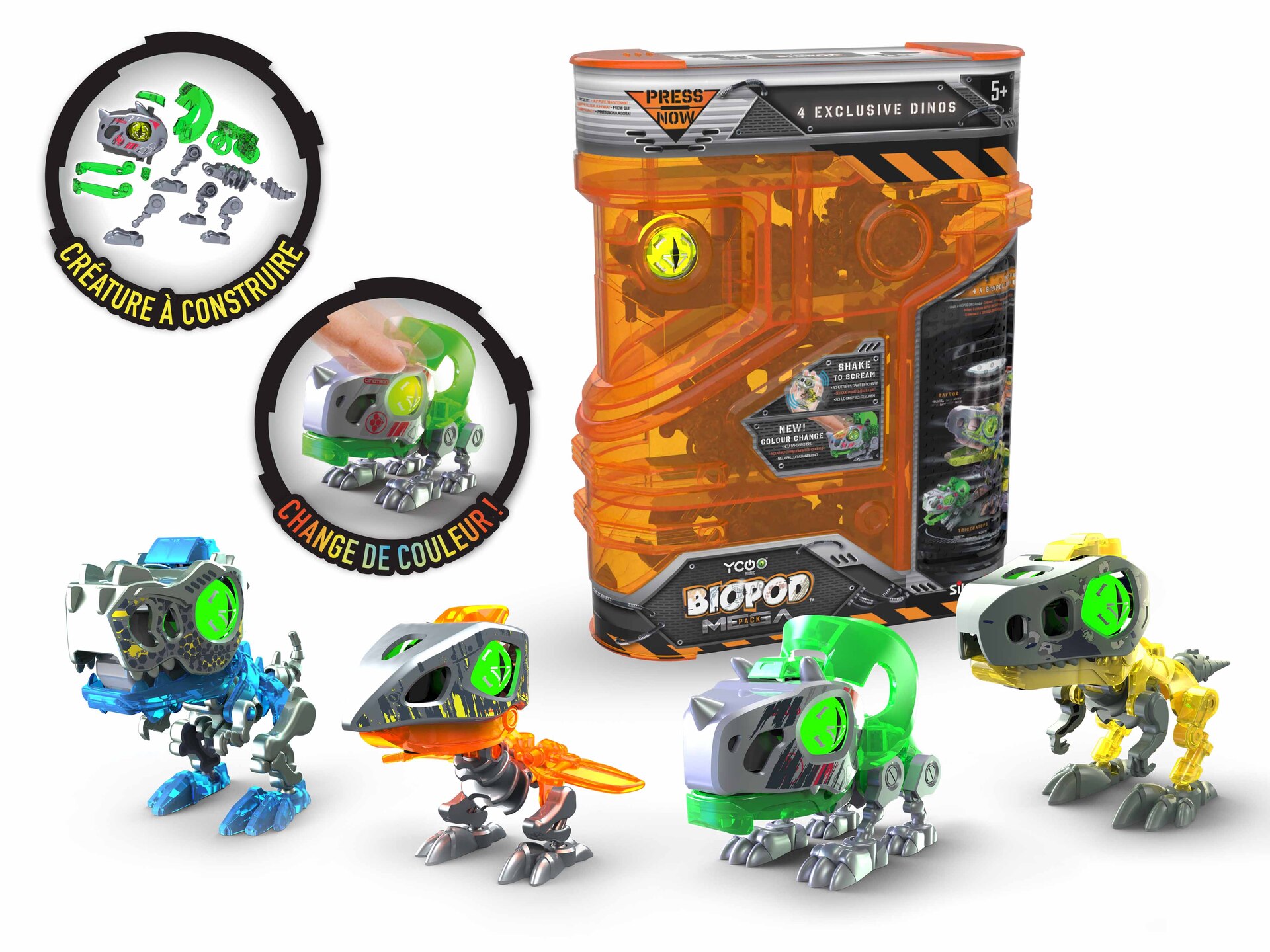MEGA PACK BIOPOD - 4 ROBOTS INTERACTIFS A CONSTRUIRE