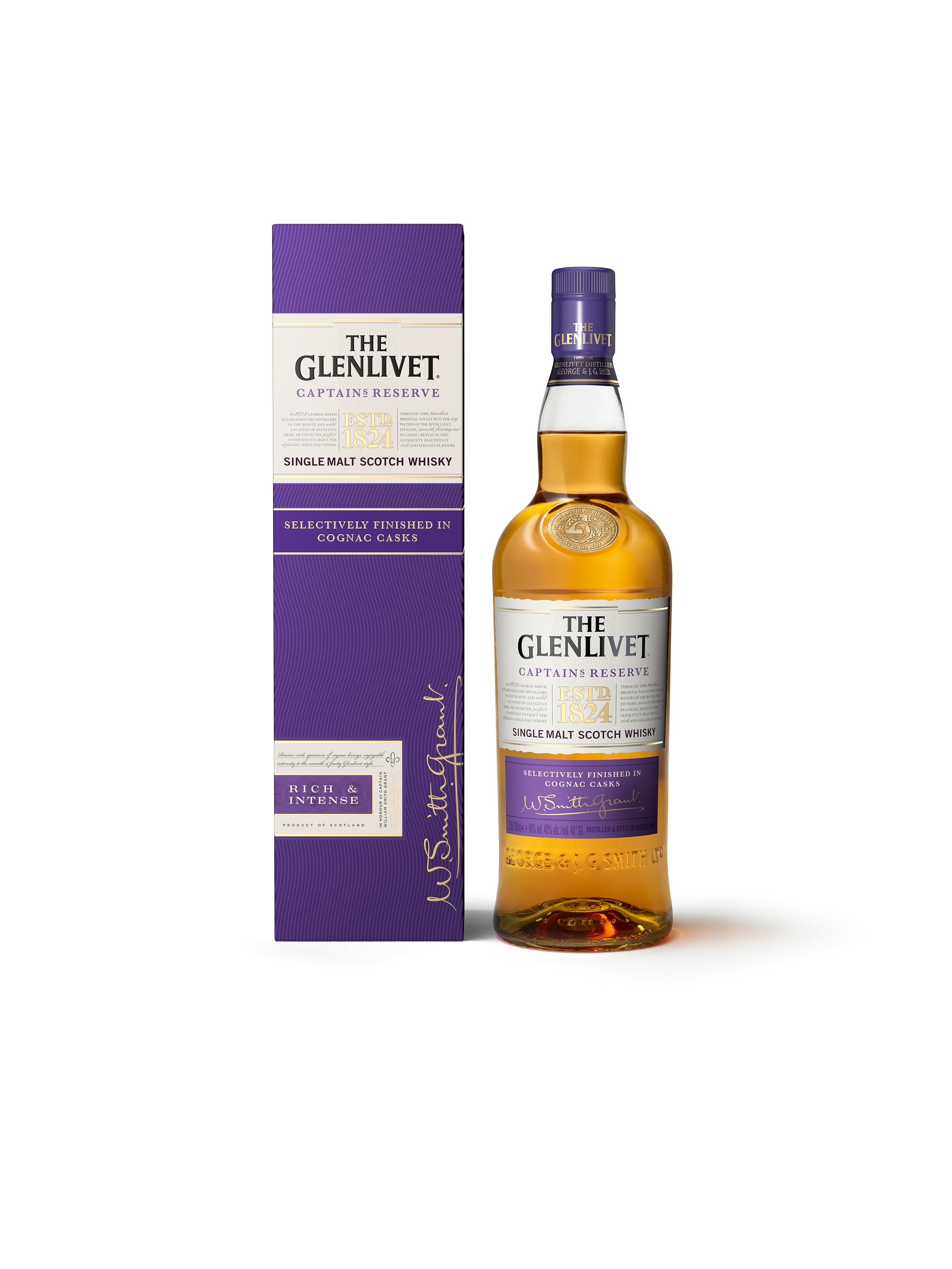 Whisky Single Malt Glenlivet Captain's reserve - Ecosse, 40% vol. - 70 cl