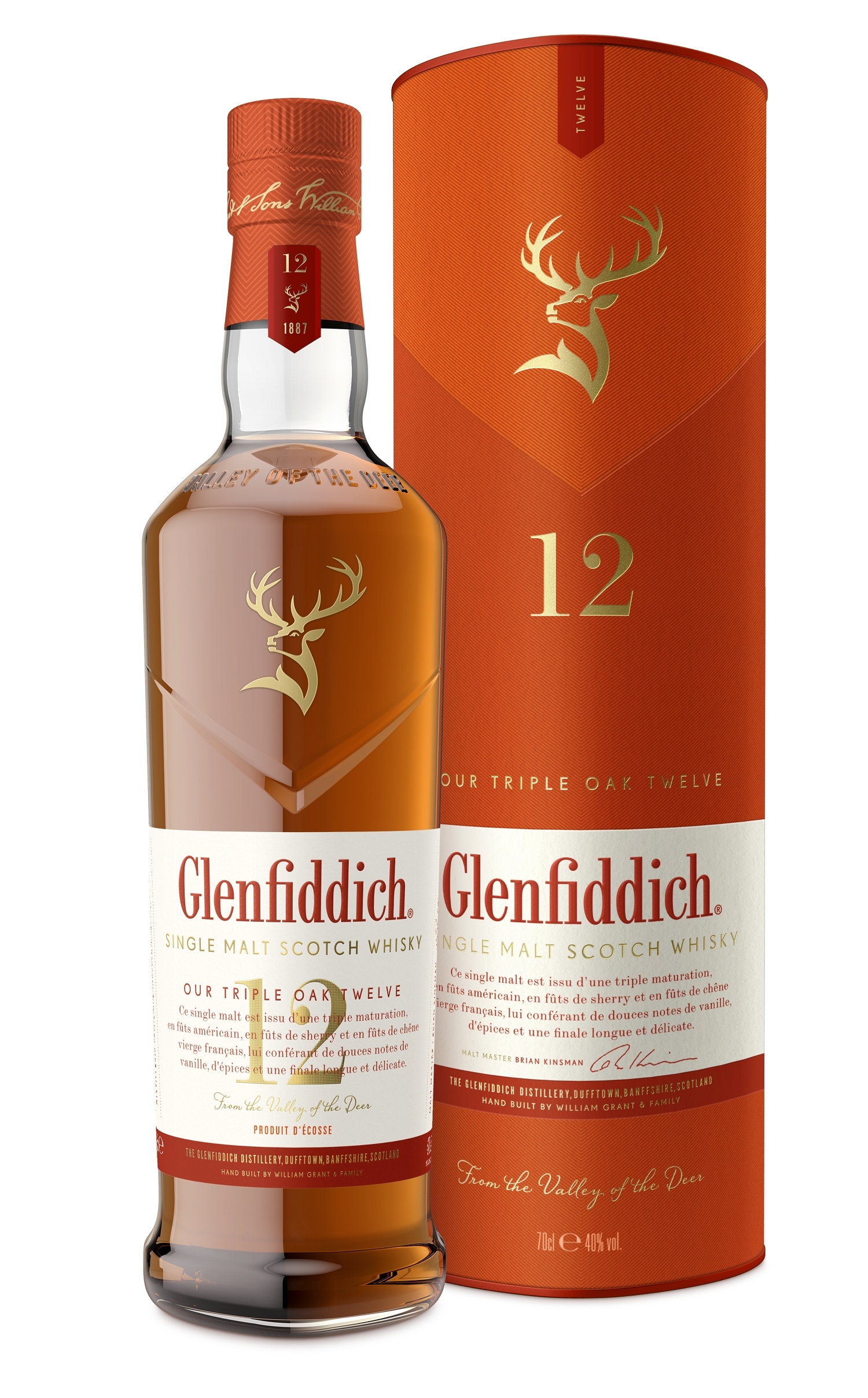 Whisky Single Malt Glenfiddich Triple Oak 12 ans - Ecosse, 40% vol. - 70 cl