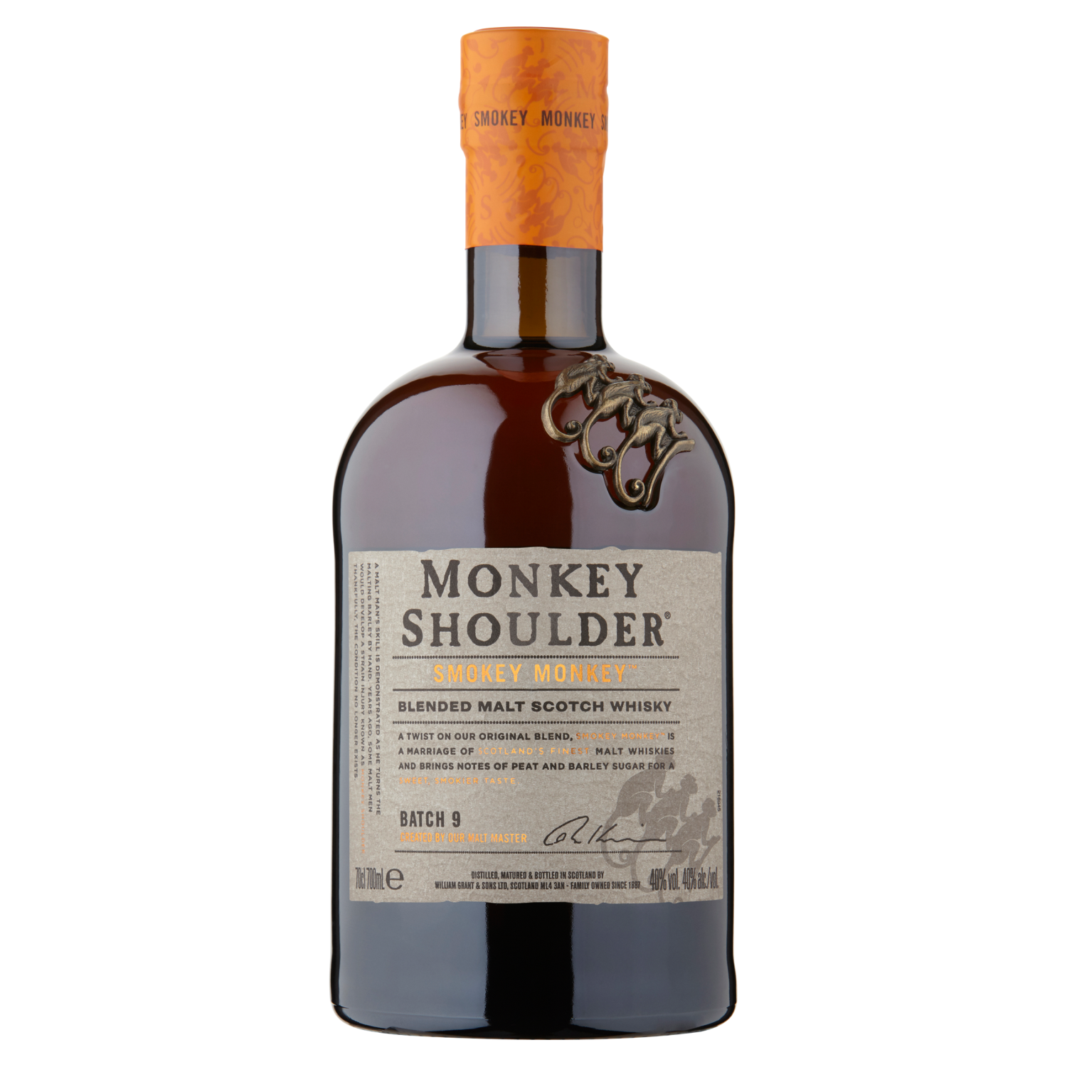 Whisky Blended Malt Monkey Shoulder Smokey Monkey - Batch 9 - Ecosse, 40% vol. - 70 cl
