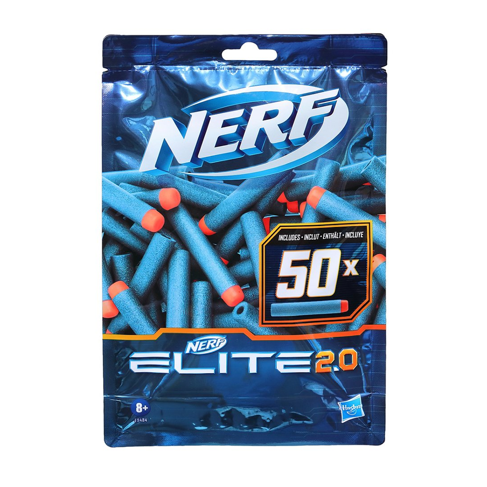Nerf Elite 2.0, recharge de fléchettes, 50 fléchettes Nerf Elite pour les blasters Nerf qui utilisen
