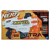 Nerf Ultra Amp, Blaster motorisé, chargeur 6 fléchettes, 6 fléchettes, compatible uniquement avec fl