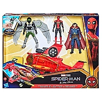 Marvel Spider-Man Jet araignée, figurines 15 cm Spider-Man, Marvel's Vulture, Doctor Strange, 4 proj