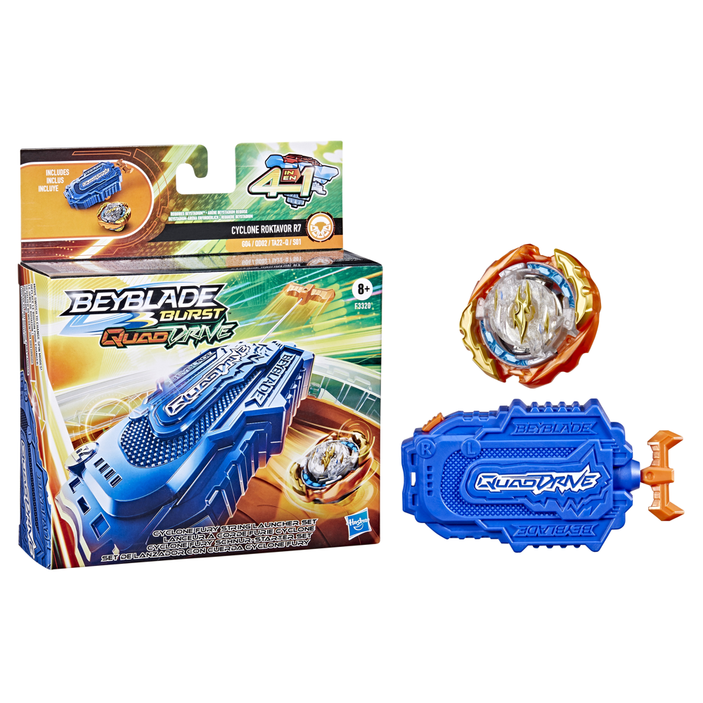 Beyblade Burst QuadDrive Lanceur à corde Cyclone Fury et toupie