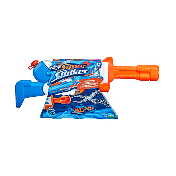 Nerf Super Soaker Twister, tire 2 jets d'eau torsadés, jeu d'eau d'extérieur