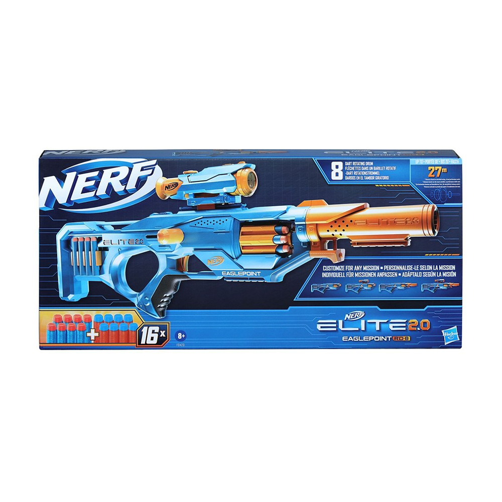 Nerf Elite 2.0 Eaglepoint RD-8 avec 16 fléchettes Nerf