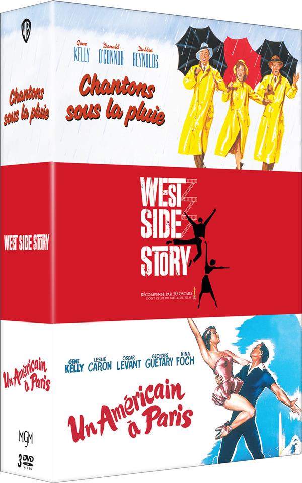 Comédies Musicales - Coffret 3 films : Chantons sous la pluie + Un Américain à Paris + West Side Sto