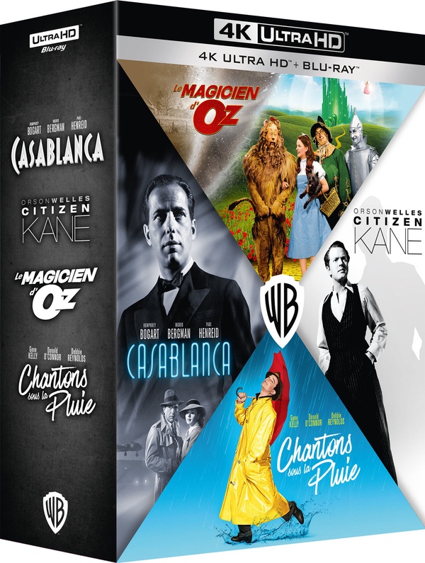 Grands classiques - Coffret 4 films : Casablanca + Citizen Kane + Le magicien d'Oz + Chantons sous l