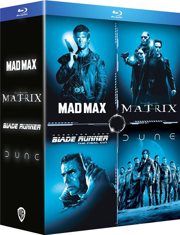 Science-fiction - Coffret 4 films cultes : Mad Max + Matrix + Blade Runner + Dune