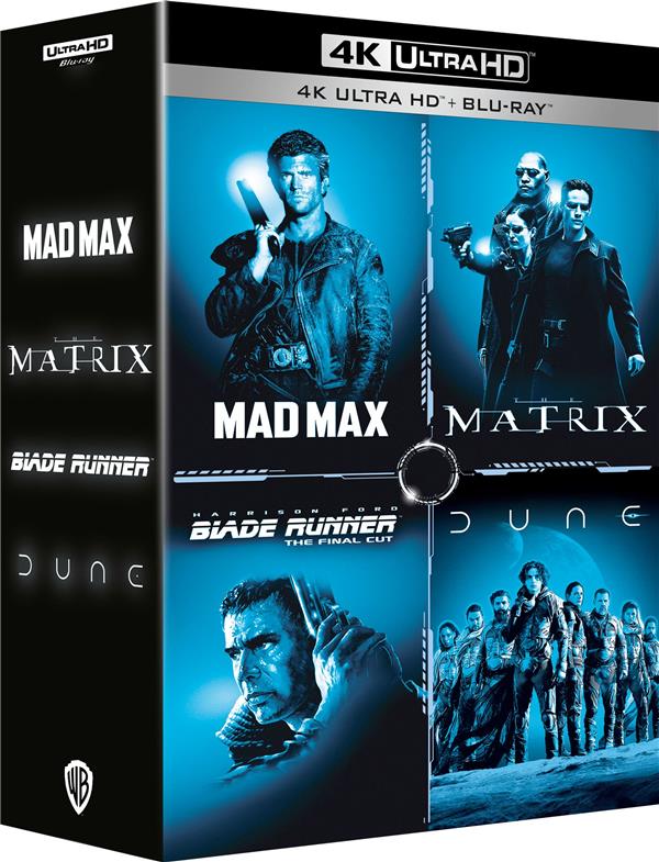 Science-fiction - Coffret 4 films cultes : Mad Max + Matrix + Blade Runner + Dune