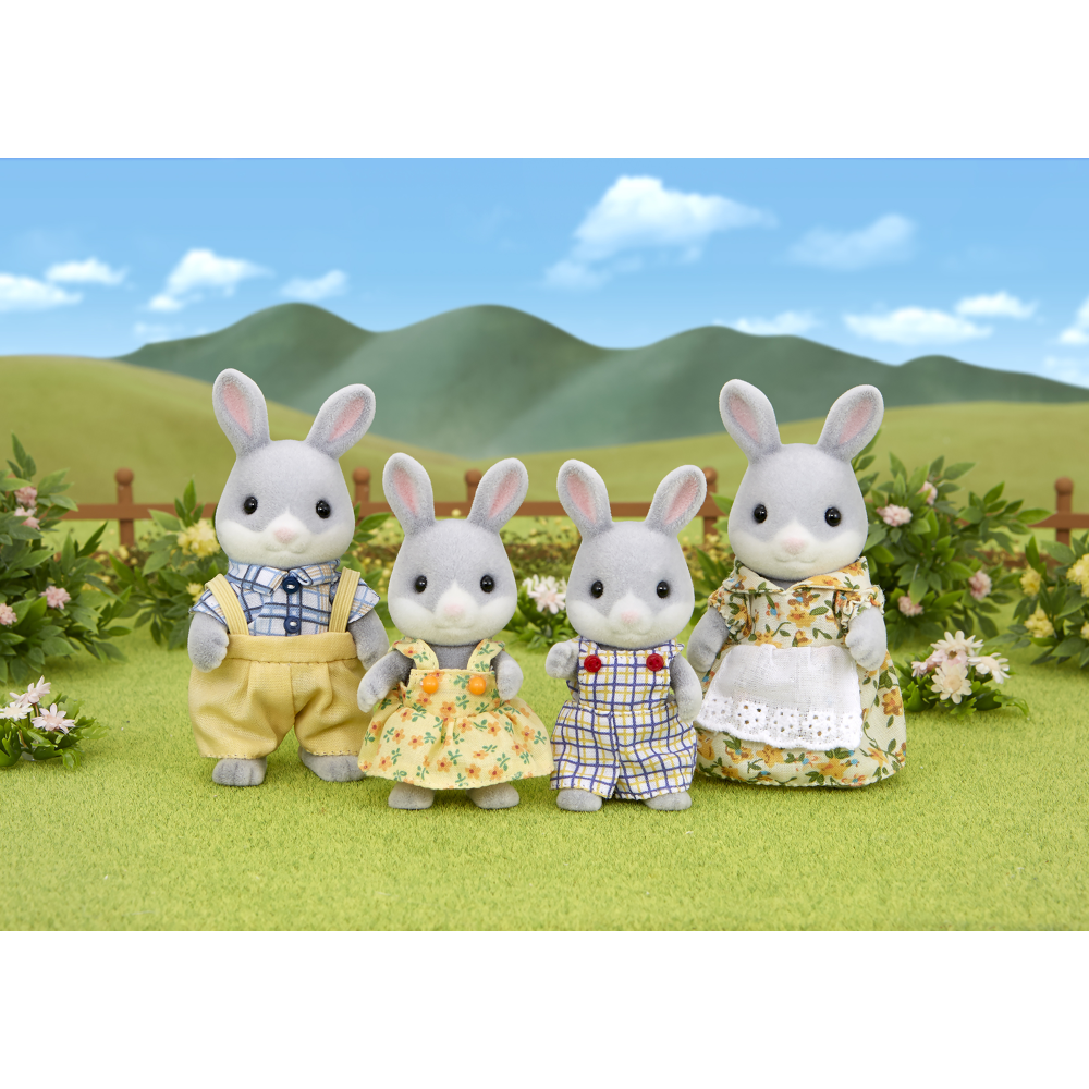 La famille lapin gris