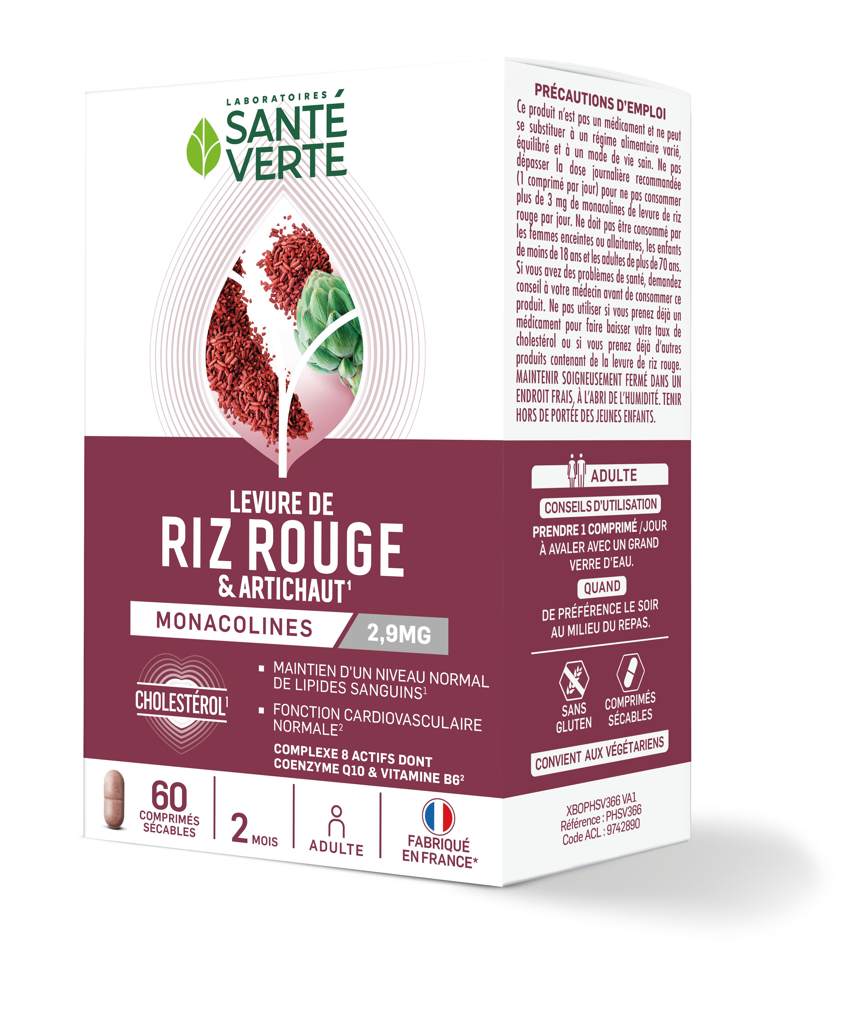 Levure riz rouge 60 comprimés