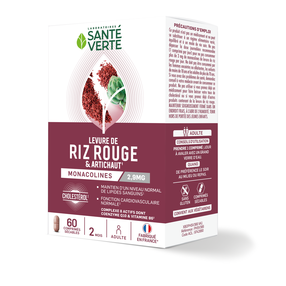 Levure riz rouge 60 comprimés