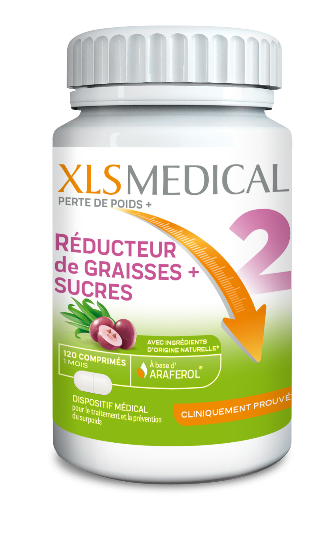 Réducteur de Graisses et Sucres Perte de Poids 120 Comprimés
