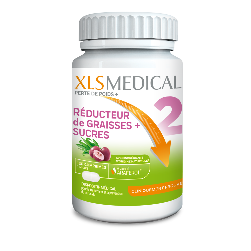 Réducteur de Graisses et Sucres Perte de Poids 120 Comprimés