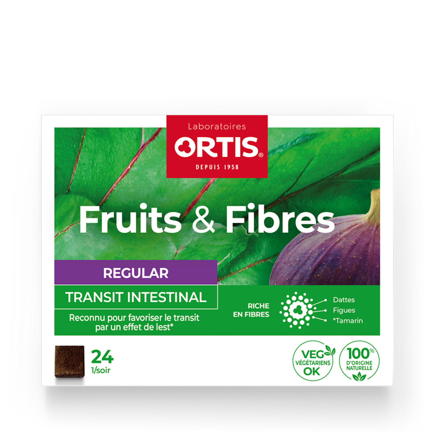 Ortis fruits & fibres regulare 24 cubes