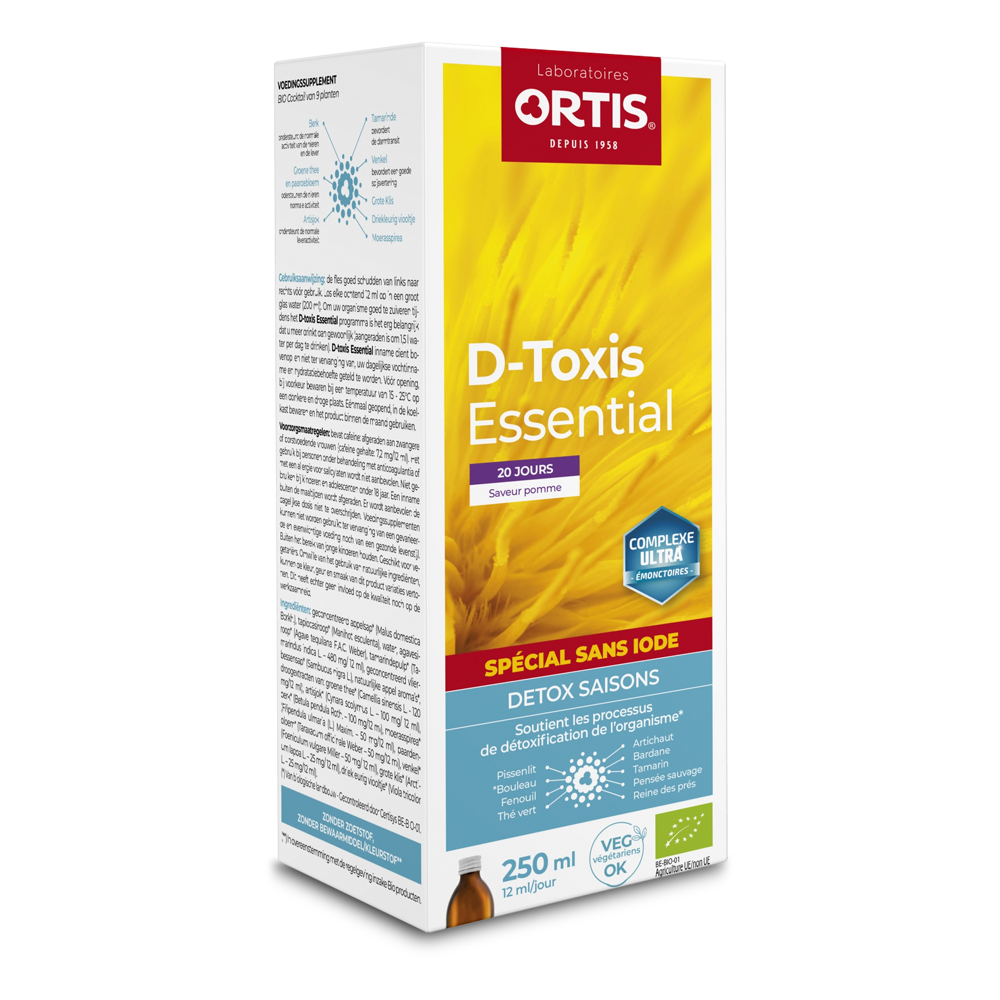 D-Toxis Essential Pomme Sans Iode 250ml