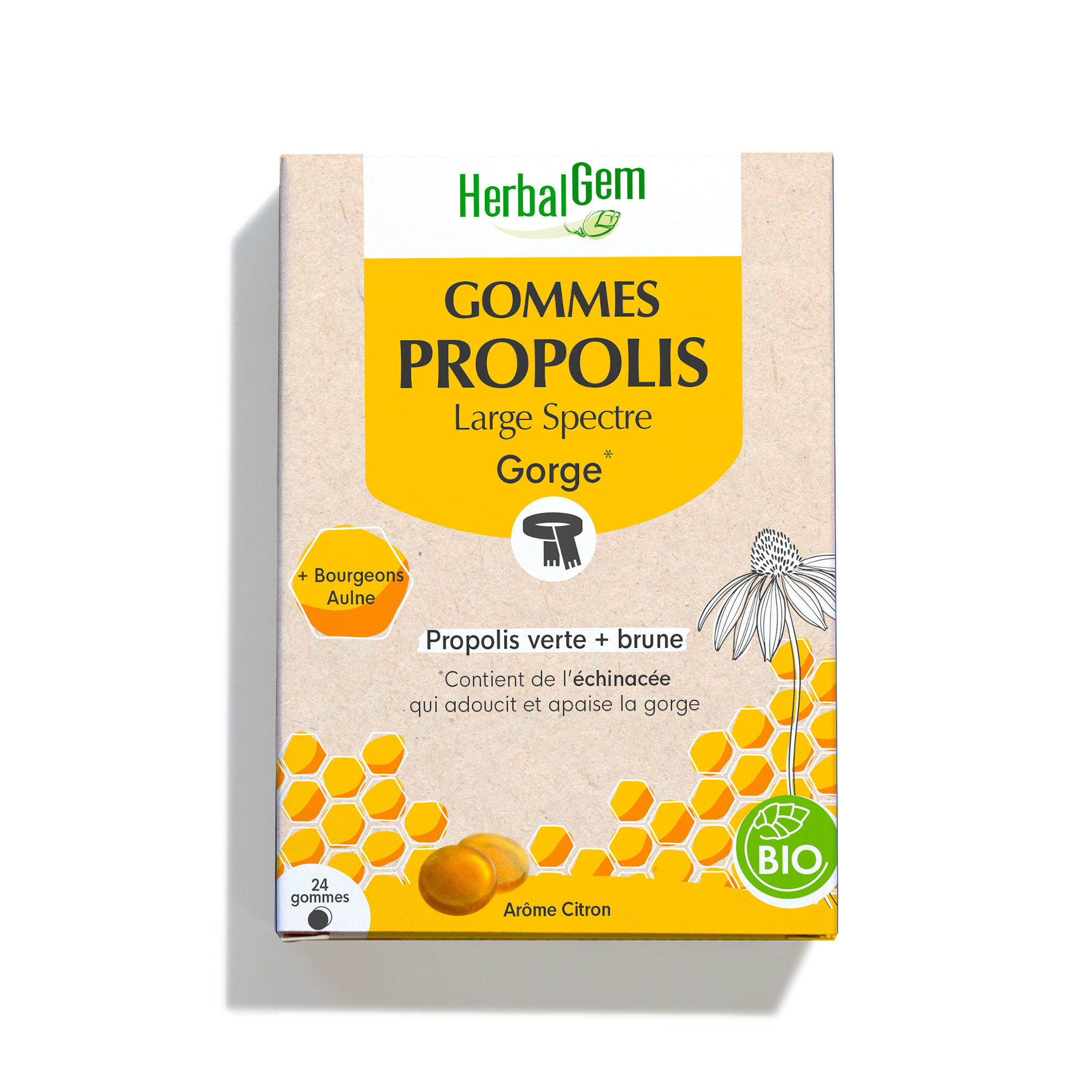 Propolis large spectre gommes bio - 24 gommes