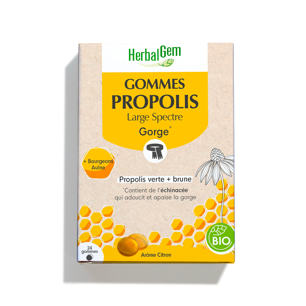 Propolis large spectre gommes bio - 24 gommes