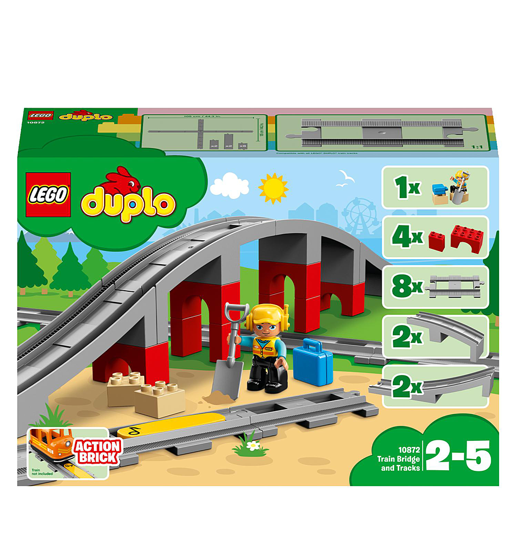 Lego® Duplo® Ma Ville - Les Rails Et Le Pont Du Train - 10872