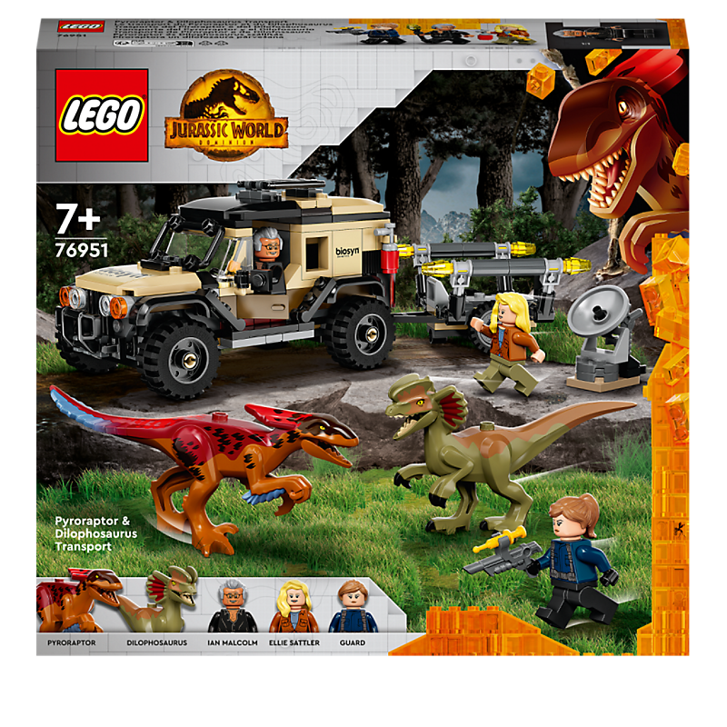 LEGO® Jurassic World™ - Le transport du Pyroraptor et du Dilophosaurus - 76951