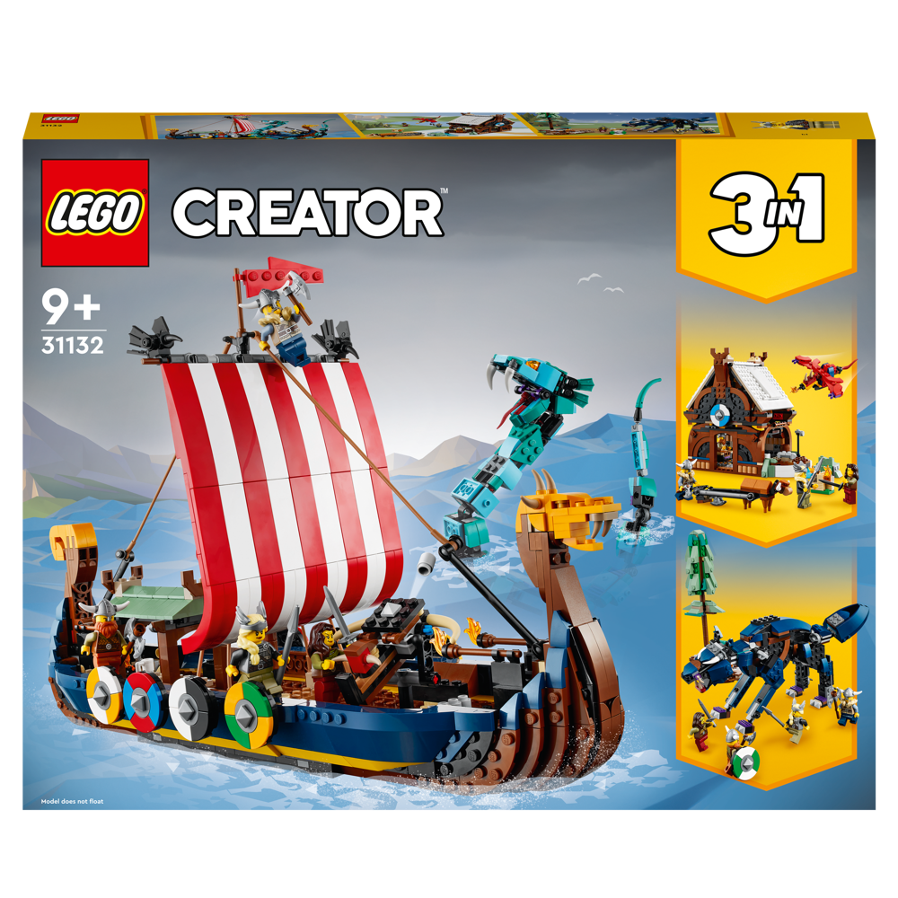 LEGO® Creator - Le bateau viking et le serpent de Midgard - 31132