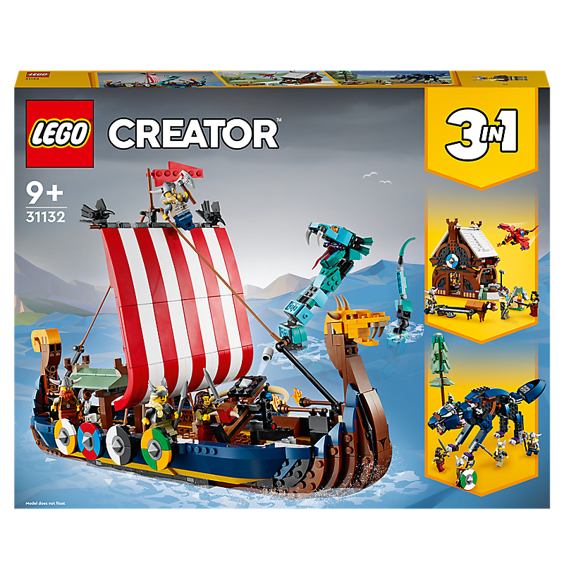 LEGO® Creator - Le bateau viking et le serpent de Midgard - 31132