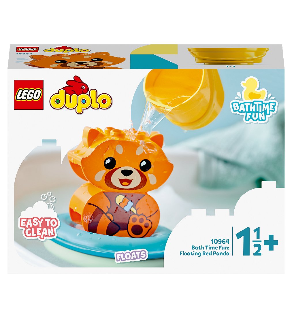 LEGO® DUPLO® Mes 1ers pas - Jouet de bain : le panda rouge flottant - 10964