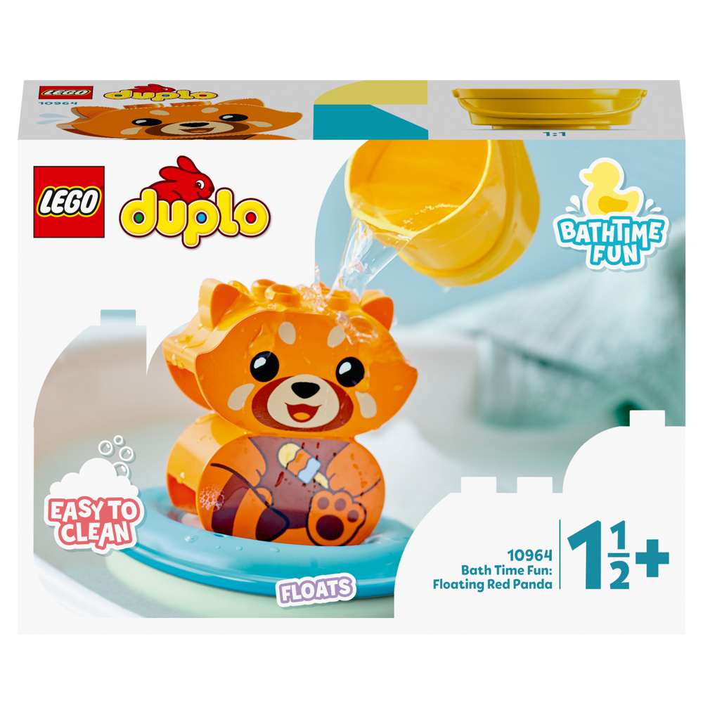 LEGO® DUPLO® Mes 1ers pas - Jouet de bain : le panda rouge flottant - 10964