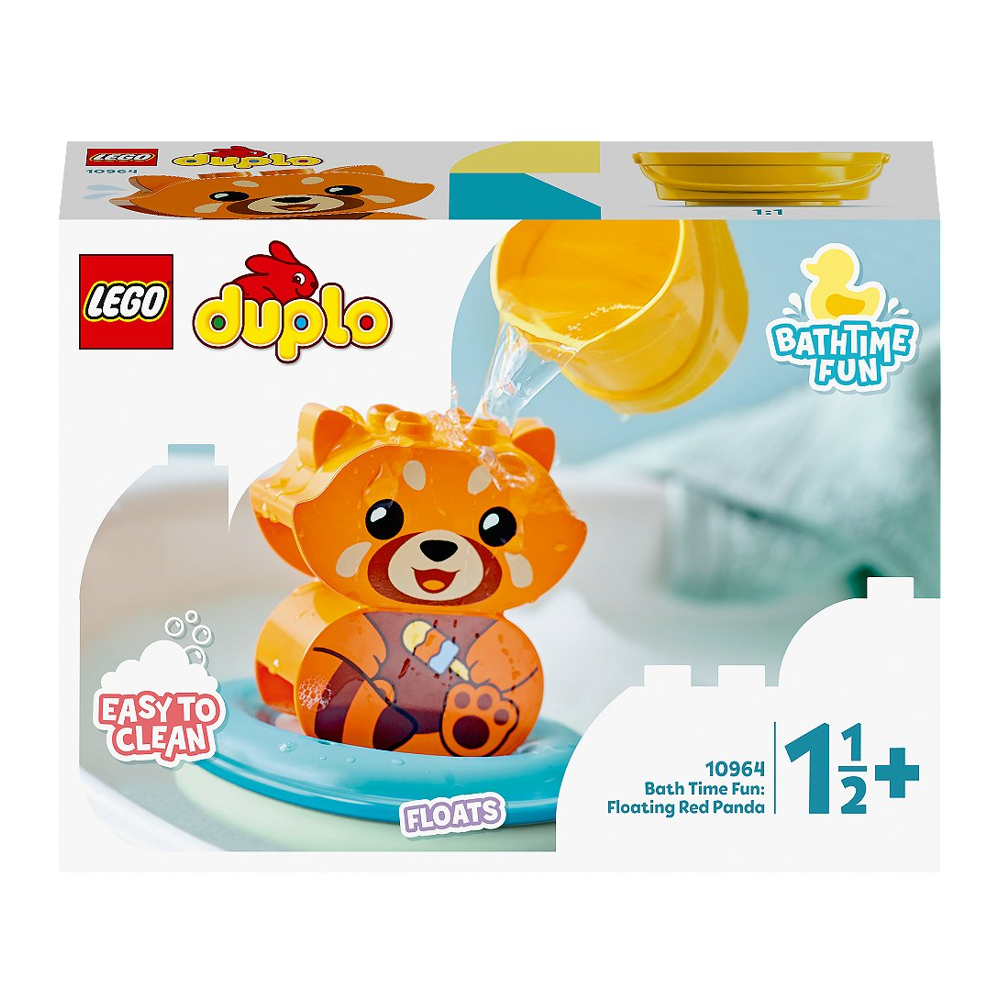 LEGO® DUPLO® Mes 1ers pas - Jouet de bain : le panda rouge flottant - 10964
