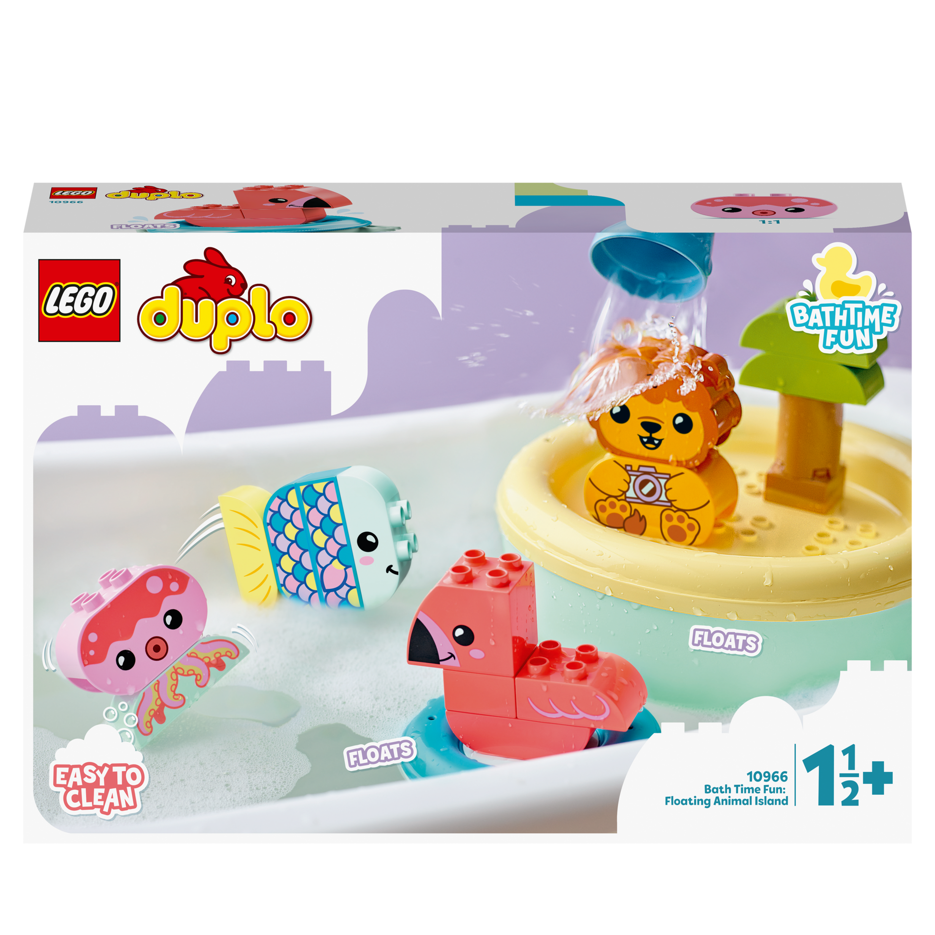 LEGO® DUPLO® Mes 1ers pas - Jouet de bain : l’île flottante des animaux - 10966