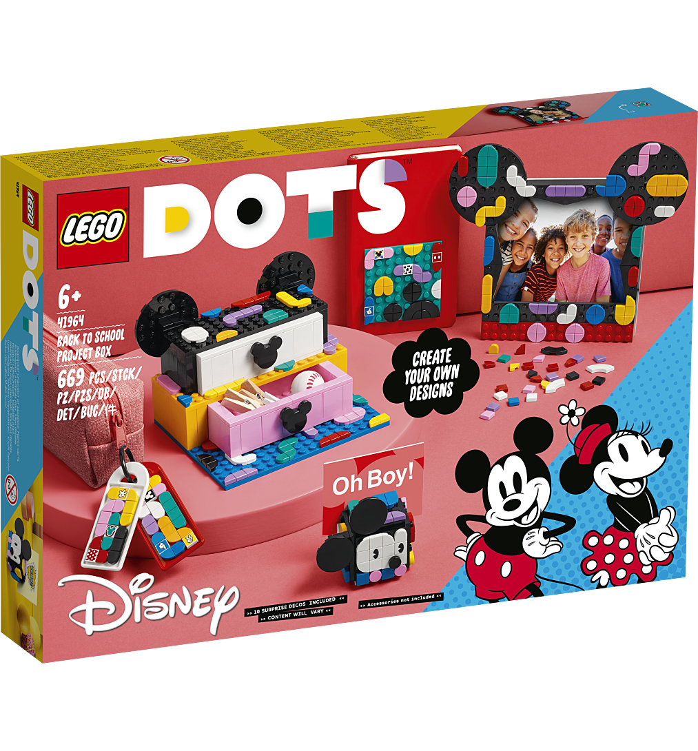 LEGO® DOTS - Boîte créative La rentrée Mickey Mouse et Minnie Mouse - 41964
