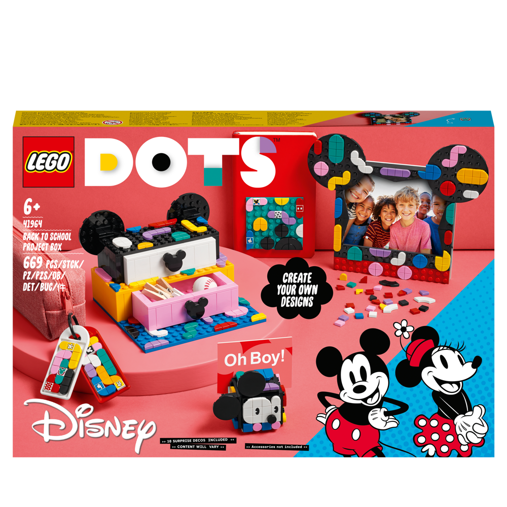 LEGO® DOTS - Boîte créative La rentrée Mickey Mouse et Minnie Mouse - 41964