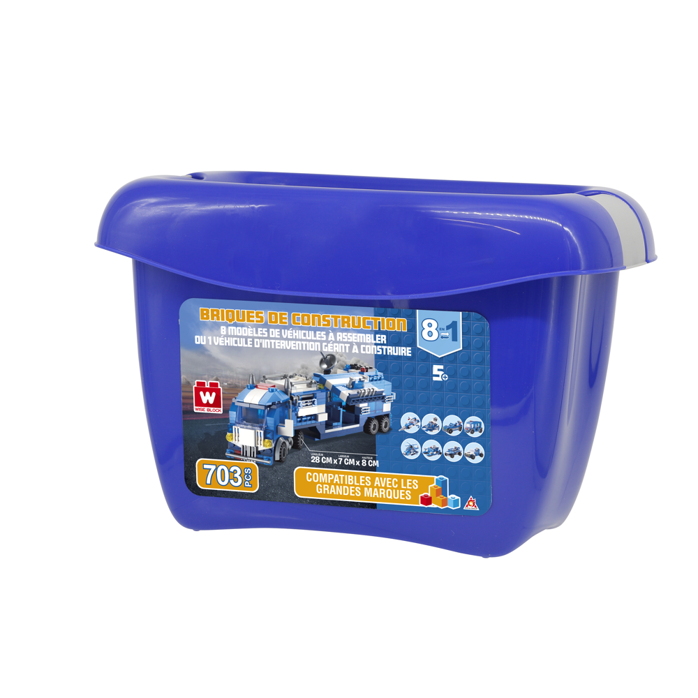 Véhicule Police 8 En 1 Baril Brique - Wise Block