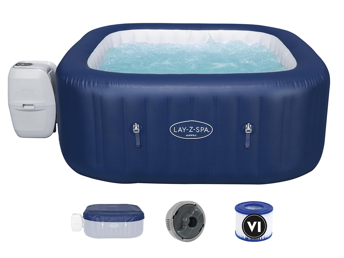 Spa gonflable Lay-Z-Spa Hawaii carré Airjet 4/6 places - Bestway