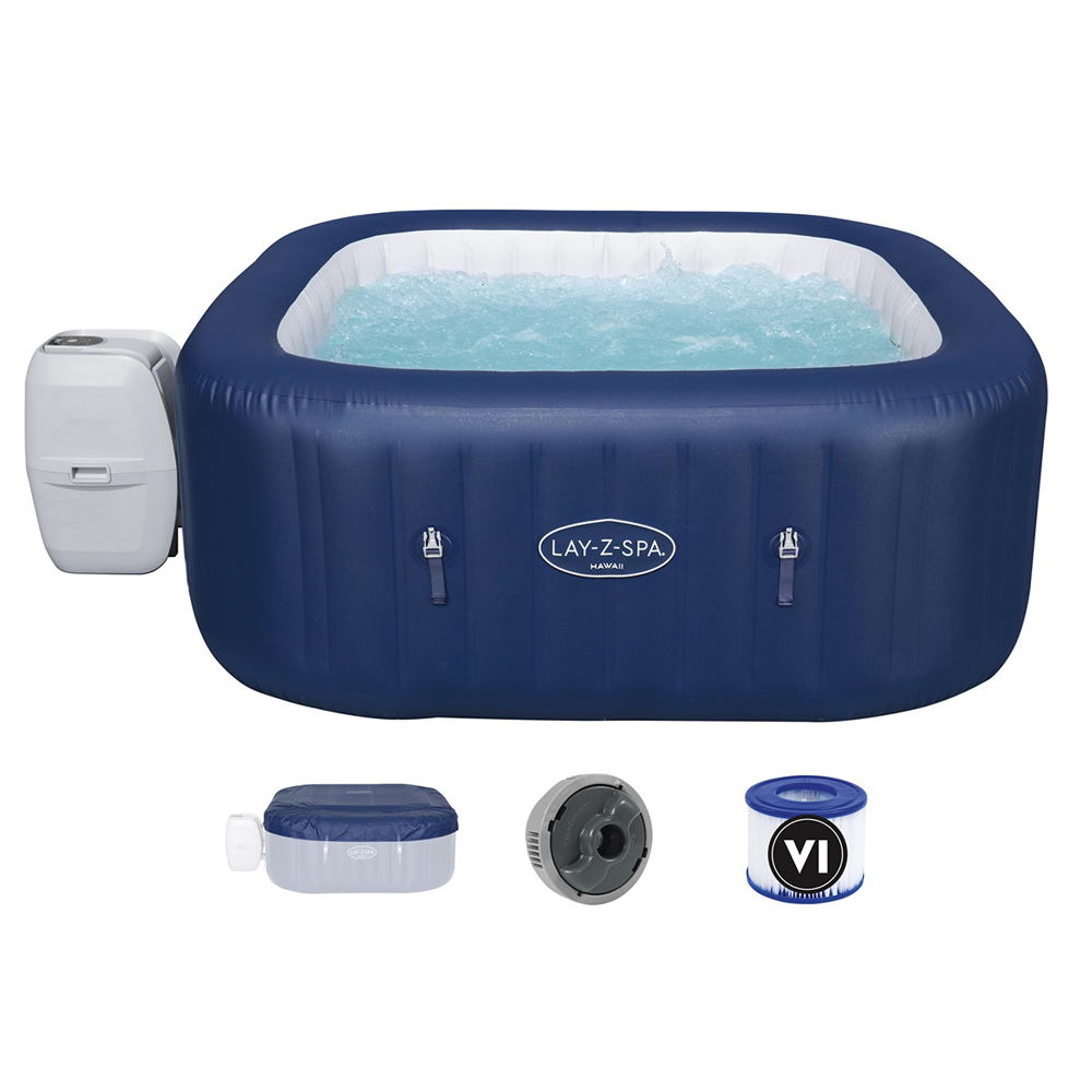Spa gonflable Lay-Z-Spa Hawaii carré Airjet 4/6 places - Bestway