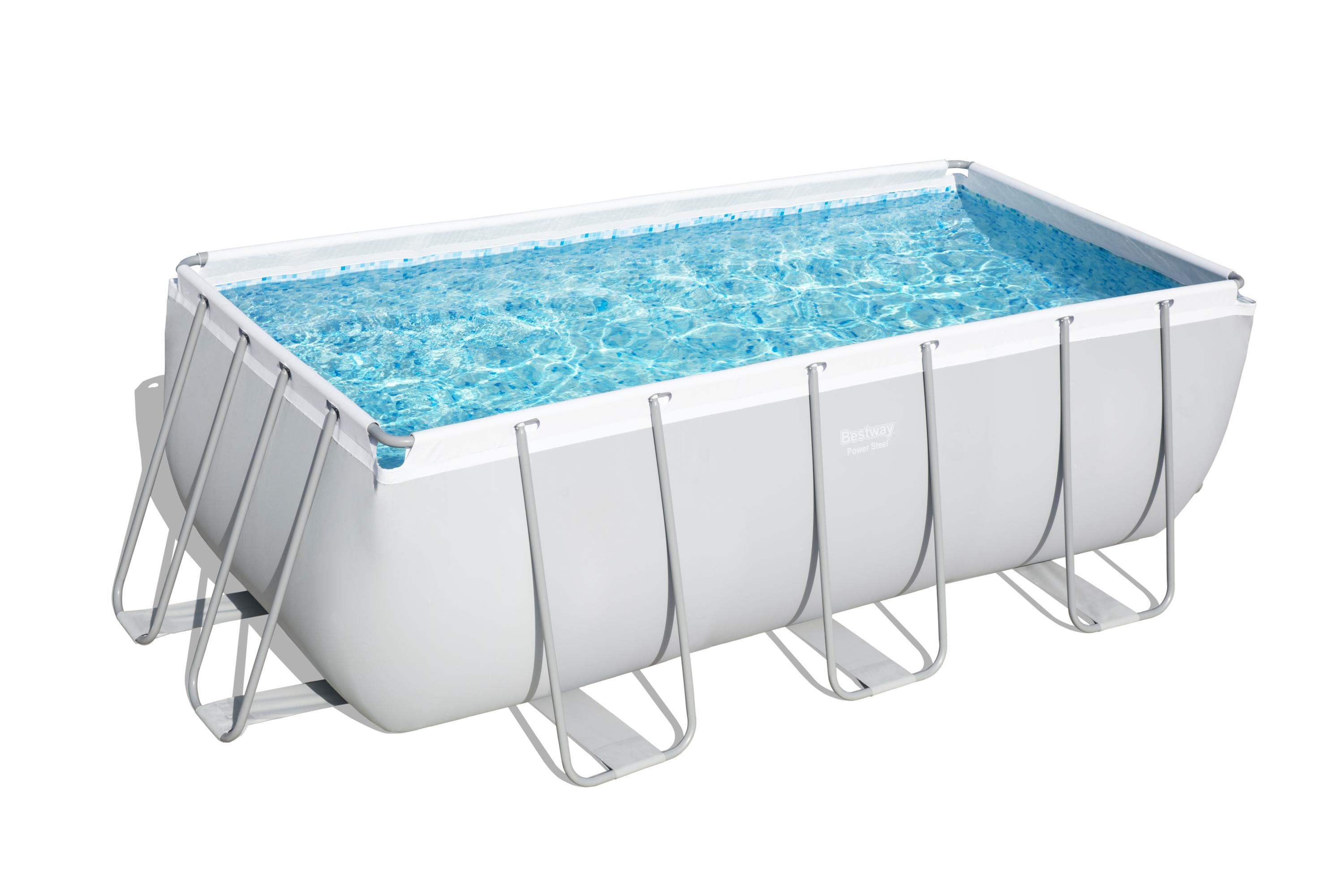 Piscine hors sol Power Steel™ de 412 x 201 x 122 cm avec son échelle et ses accessoires