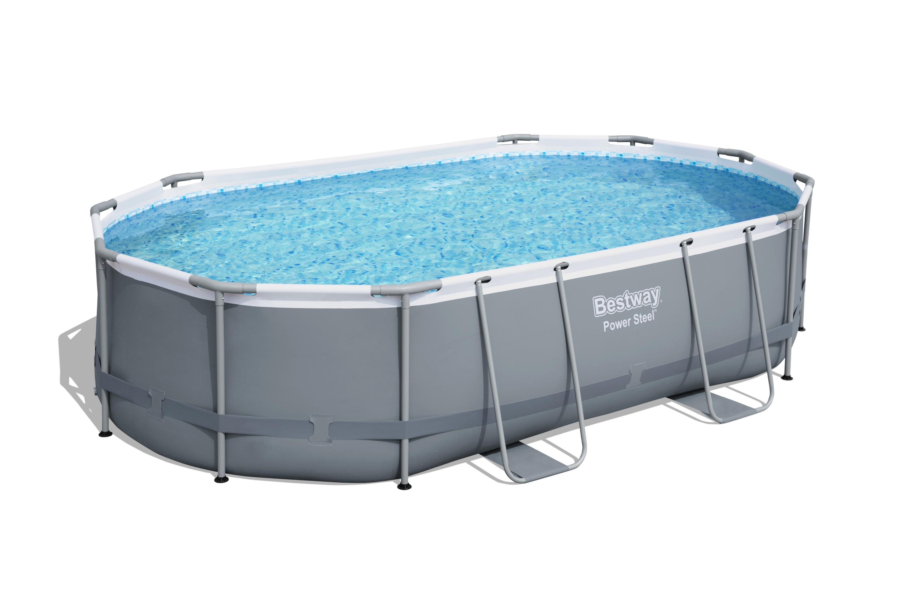 Piscine hors sol Power Steel™ ovale 488 x 305 x 107 cm avec échelle et accessoires